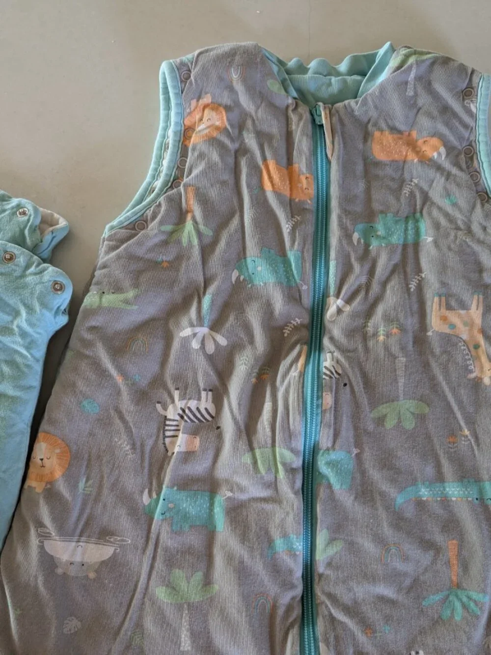 Organic Sleeping Bag with Feet & Foldable Feet Covers - 3.5 TOG